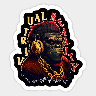 VR Virtual Reality Monkey Player Gamer Gorilla Gift Sticker